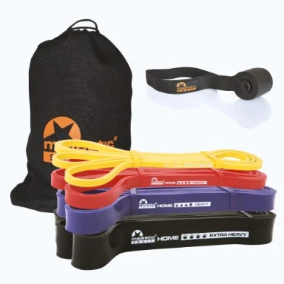 Immagine di MAJESTIC SPORT Home Band, set di bande per il fitness, 100% lattice, lattice (banda pull up, banda terra, elastica sportiva, resistenza allenamento forza)