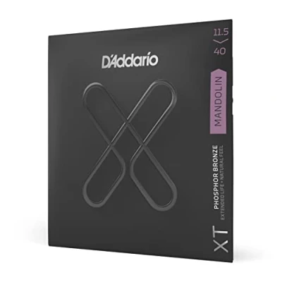 Immagine di D&#039;Addario XTM11540, XT Corde in Fosforo Bronzo per Mandolino, Scalatura Custom Media 11.5 40