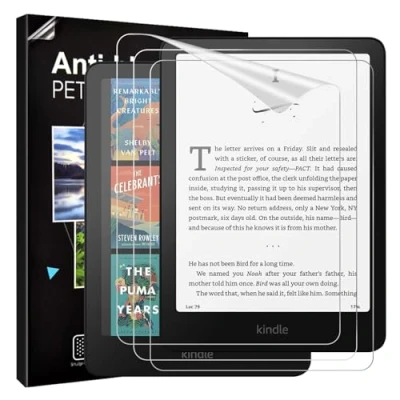 Immagine di TiMOVO (3 Pack) Pellicola Protettiva per Il Nuovo Amazon Kindle Paperwhite da 7 Pollici (12a Generazione, 2024) e Colorsoft Signature Edition, AntiGraffio in Pet
