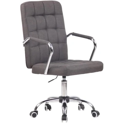 Immagine di CLP Sedia Girevole Scrivania Terni Con Braccioli In Stoffa O Similpelle I Poltroncina Studio Ruote, Colore:grigio scuro, Materiale:Stoffa