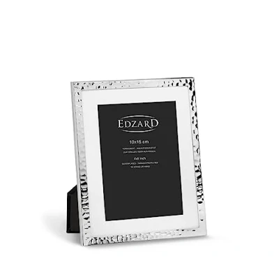 Immagine di Edzard cornice per immagini foto Fano 10 x 15 cm, con passepartout, placcata in argento pregiato, antiossidante