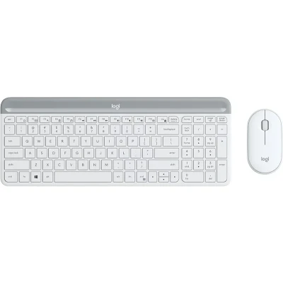 Immagine di Logitech MK470 Kit Mouse e Tastiera, Layout ‎Americano Qwerty, Bianco