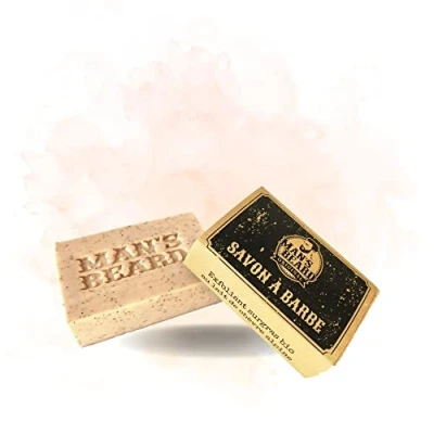 Immagine di Man&#039;s Beard Sapone esfoliante al latte di capra alpina, per una crescita omogenea della barba, produzione francese