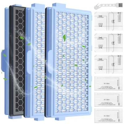 Immagine di 3 Set Filtri per Aspirapolvere Compatibile con Miele Compact C1 &amp; C2, Complete C2 C3, S8340, HEPA, Motore, di S4000, S5000, S6000, S8000