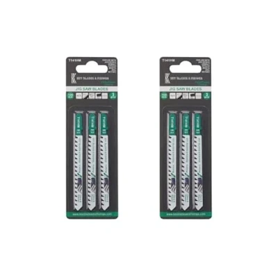 Immagine di 6 x lame chiave T141HM lunghe 100 mm in fibra di vetro per seghetto alternativo compatibili con Bosch, Dewalt, Makita, Milwaukee e molti altri 1222 2