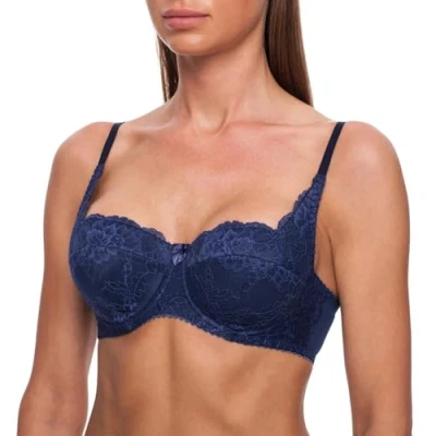 Immagine di frugue Reggiseno a Fascia Push Up Imbottito Donna Blu Navy IT 5B