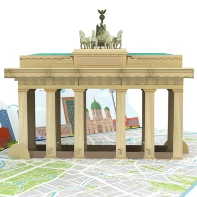 Immagine di MOKIO® Biglietto Auguri Pop Up Berlino di compleanno 3D per una vacanza in Germania o come buono regalo un viaggio città a