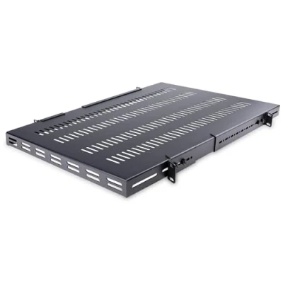 Immagine di StarTech.com Ripiano 1U Ventilato per armadio rack 19&quot;, Robusta Mensola Univerale amadio server 19 pollici con profondità di montaggio regolabile da 49,5 a 97,4cm, Capacità 150kg (ADJSHELFHDV)