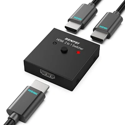 Immagine di Commutatore HDMI 4K, BENFEI 2 porte bi direction manuale switch 2x1/1x2 hub hdcp passthrough supports ultra HD/4K/3D/1080P