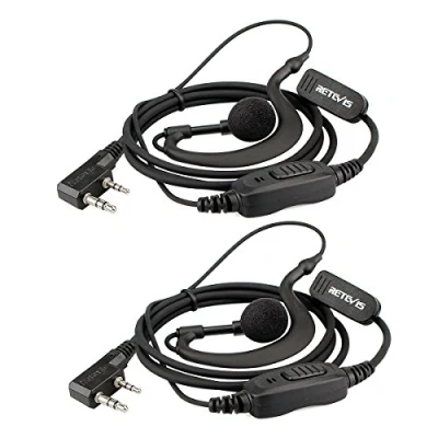 Immagine di Retevis Walkie Talkie Cuffie, 2 Pin C Tipo Auricolare Cuffie radio Compatibile con ESYNiC Radioddity PR T1 Baofeng UV5R Nestling Radtel JUCJET RT24 RT668 RT27 RT622 RT15 RT619 (2 Pezzi)