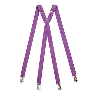Immagine di Olata Bretelle Sottili a Forma di X, Stile Classico, Completamente Regolabili, Elastiche, 2 cm. Lilla