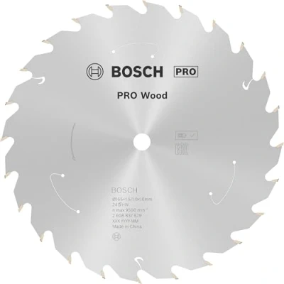 Immagine di Bosch Accessories Power Tools 2608837679 Lama circolare in metallo duro 165 x 10 mm Numero di denti: 24 1 pz.