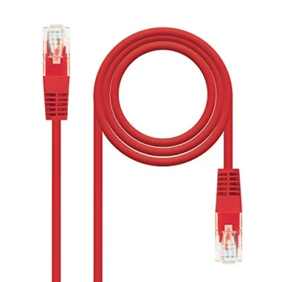 Immagine di Nanocable 10.20.0400 R Cavo di Rete Ethernet Rj45 Cat. 6 Utp Awg24, Rosso, 0.5 ms