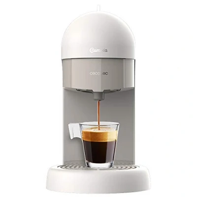 Immagine di Cecotec Macchina del caffè Express Cumbia Capricciosa White. Compatta,19 bar, 1100W, per macinato e cialde ESE, Serbatoio 600 ml, Tecnologia ForceAroma, Indicatore Luminoso