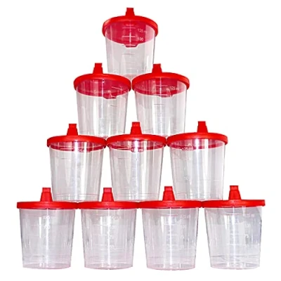 Immagine di Contenitore Urine 125 ML con Rosso lo Snap In Copertina Becher Campione Bicchieri di Plastica Medi Inn 10 Stück