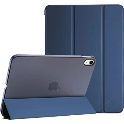 Immagine di ProCase per iPad 10a Generazione Custodia 2022 [A2696 A2757 A2777], 10,9 Pollici Sottile Protettiva Leggera Smart Cover 10, Auto Sveglia/Sonno Blu Marino