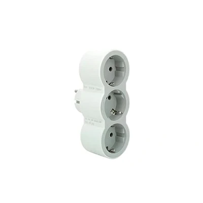 Immagine di LEGRAND Adattatore di contatto, 3 x Shuko bianco, tipo F, per bambini, 2P+E CE