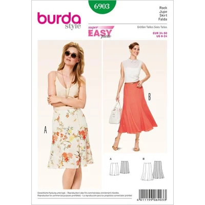Immagine di Burda B6903 Cartamodello per Gonna, 19 x 13 cm (Lingua Inglese)