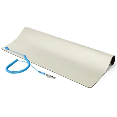 Immagine di StarTech.com Tappeto antistatico ESD per pavimento e banco di lavoro Tappetino riparazioni elettroniche con cavo messa a terra Flessibile 60x120 cm (LG ANTI STATIC MAT)
