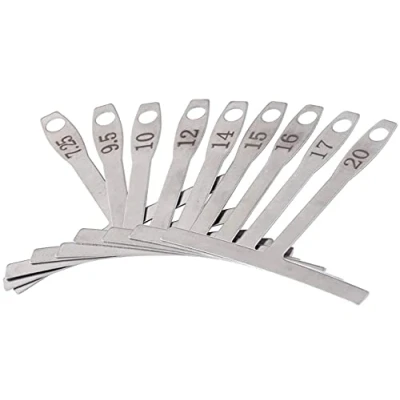 Immagine di BOBOZHONG Calibro del Raggio Sottocorda,9PCS Strumento per liutaio della Chitarra sottocorda in Acciaio Inossidabile regolazioni Sella Ponte