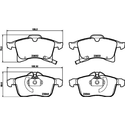 Immagine di HELLA 8DB 355 009 221 Kit pastiglie freno con segnalatore acustico usura OPEL: Corsa D Hatchback, Zafira B, Meriva A