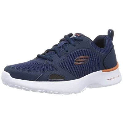 Immagine di Skechers Skech air Dynamight Venturik, Scarpe da ginnastica Uomo, Nvy Synthetc Tessuto Arancione Trim, 42 EU