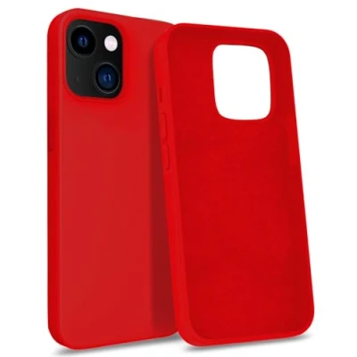Immagine di MyGadget Custodia per iPhone 13 Mini Hardcase con Strato Microfibra &amp; Cover Silicone Resistente Protezione Antigraffio Antiurto Rosso