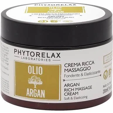 Immagine di Phytorelax Vegan &amp; Organic Argan SOFT Elasticizing RICH Massage Cream Idratante, Taglia: 250 ml,