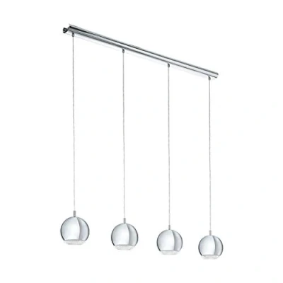Immagine di Eglo Conessa Lampadario a Sospensione 4 Luci, in Acciaio, 3.3 W, Cromato