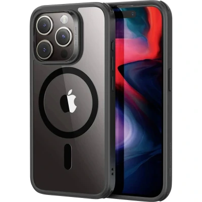 Immagine di ESR Classic Hybrid HaloLock Case Backcover per cellulare Apple iPhone 15 Pro Trasparente, Nero Compatibile con MagSafe