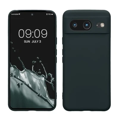 Immagine di kwmobile Custodia Compatibile con Google Pixel 8 Cover Back Case per Smartphone in Silicone TPU Protezione Gommata ardesia scuro