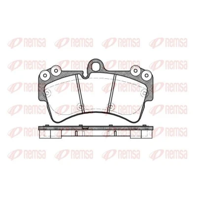 Immagine di REMSA 0995.00 Kit pastiglie freno Assale anteriore Predisposto per contatto segnalazione usura con foglio adesivo accessori AUDI: A6 C6 Avant, Q7