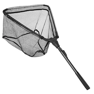 Immagine di Zer one Landing Net da Pesca, 1 Pz. Manico in Lega di Alluminio Portatile Pieghevole con Impugnatura Telescopica(40 * 40)