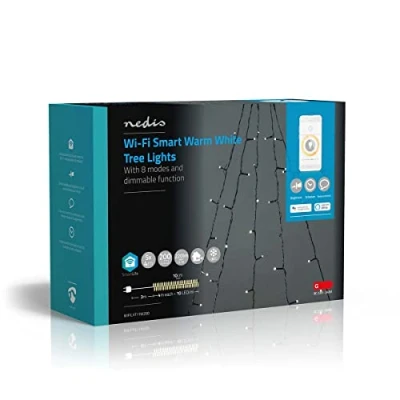 Immagine di NEDIS SmartLife LED decorativo Albero Bianco caldo 200 Esterno Motivi di movimento 5 x 4 m Android/IOS
