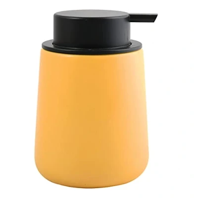 Immagine di MSV Maonie Dispenser per Sapone Liquido in Ceramica, 300 ml, Colore: Giallo Zafferano Opaco, Standard