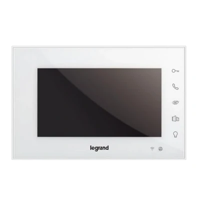 Immagine di LEGRAND, EASYKIT 365220 Display a colori lucido da 7&quot;, tasti sensori, collegamento smartphone, controllo app, regolazione luminosità, volume e microfono, alimentatore di rete, bianco,