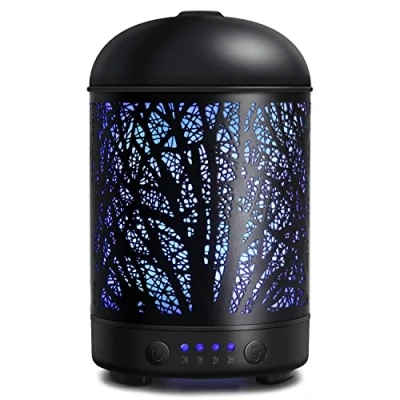 Immagine di SALKING Diffusore di Aromi Oli Essenziali, Metallo Albero, Aromaterapia, con 7 Colori LED Luce Notturna