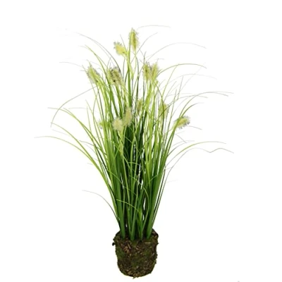 Immagine di Flair Flower erba artificiale per la primavera di coda volpe nel vaso terra, pianta artificiale, decorativa, piante verdi, ornamentali