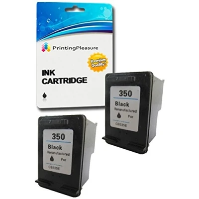 Immagine di Printing Pleasure 2 XL NERO Cartucce d&#039;inchiostro compatibili per HP Photosmart C4280 C4380 C4480 C4485 C4580 C5280 D5360 Officejet J6410 Deskjet D4260 D4360 Sostituzione 350XL (CB336EE)