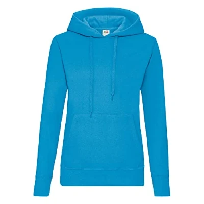 Immagine di Fruit of the Loom Pull Over Felpa con Cappuccio Classica, Blu (Blu), S Donna