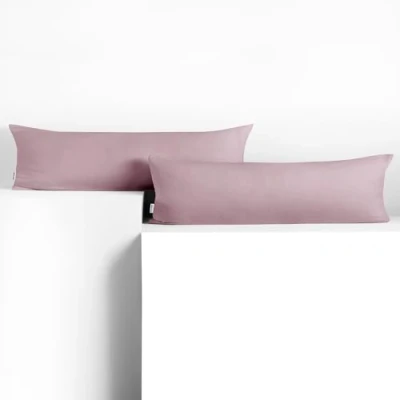 Immagine di DecoKing 2 federe 20 x 120 cm, jersey di cotone, chiusura lampo, colore ambra