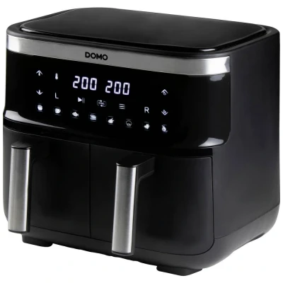Immagine di DOMO DO537FR Friggitrice ad aria calda Protezione da surriscaldamento, Funzione timer, con display , Rivestimento antiaderente Nero