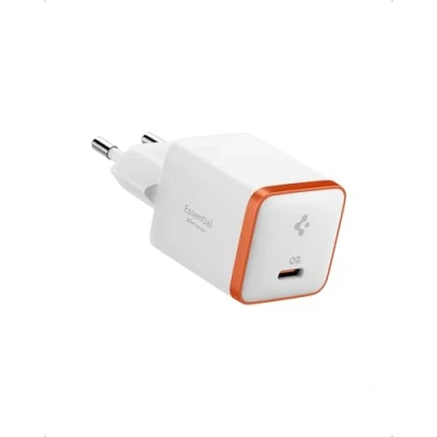 Immagine di Spigen ArcStation Essential 30W Caricatore USB C Rapido [Compatto &amp; PPS] Mini Spina PD/QC 3.0, Compatibile con iPhone 16 15 14 13 Samsung Galaxy S25 S24 S23 Android e altro Bianco