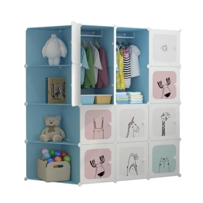 Immagine di MAGIC SELECT Armadio Modulare per Bambini, Scaffalatura Modulare, Organizer Scaffale la Casa, 16 Moduli.