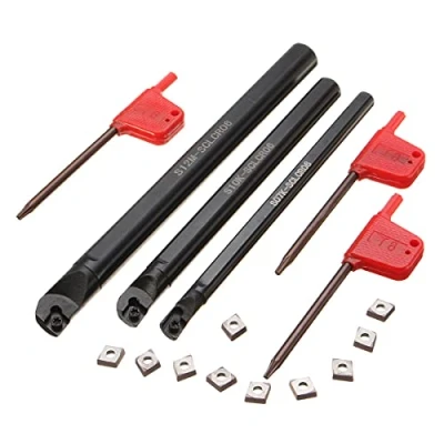 Immagine di Maizoon CNC Tornio Titolare Barra di Alesatura 3pcs S07K SCLCR06 S10K S12M + 10pz Inserti CCMT0602 Chiavi Strumenti DZ09
