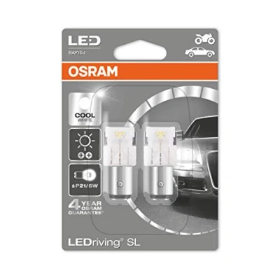 Immagine di OSRAM LEDriving SL retrofit P21/5W, lampade LED, illuminazione esterna auto, 1458CW 02B, bianco freddo, 12V, blister doppio (2 lampade)