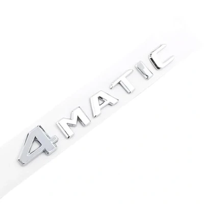 Immagine di Logo 3D ABS 4MATIC Emblema distintivo for bagagliaio di un&#039;auto compatibile con Mercedes AMG ECS GLC GLA GLS CLA W204 W205 W212 X156 4 accessori adesivi Matic (Color : Chrome 17 23)