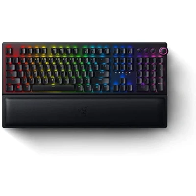 Immagine di Razer BlackWidow V3 Pro, Interruttore Verde,, Tastiera da Gioco Meccanica Wireless a Tutta Altezza, Interruttori Clicky, Illuminazione RGB, Poggiapolsi, Bluetooth, USB C, Layout USA, Nero