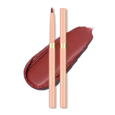 Immagine di OULAC Matita Occhi Waterproof, Eyeliner e Lip Liner Rosso Mattone Mat Girevole, Colore Intenso, Dura 12 Ore +, Texture Liscia Cremosa, Non Trasferibile, Vegan (L06) Mulled Wine