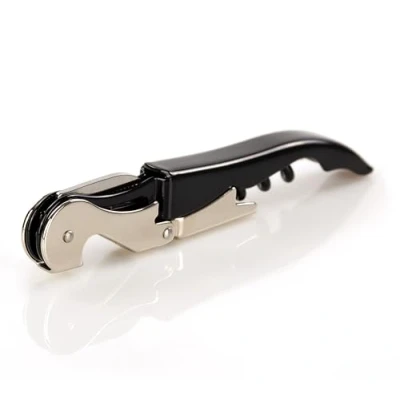 Immagine di Qpractiko Cavatappi Cameriere CorkMaster Pro Acciaio Inossidabile Design Ergonomico Spirale in Teflon Lama per Sega e Aprilamiera